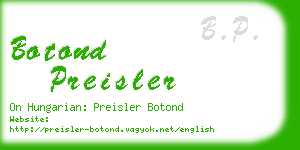 botond preisler business card